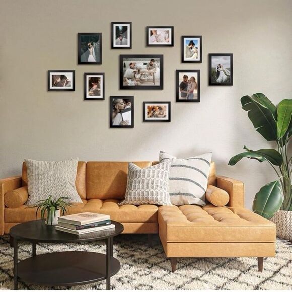 New HappyHapi 5x7 Picture Frames, 8 Pack Photo Frames, Display Pictures 5x7 with - Picture 1 of 10